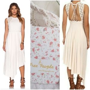 NWT Free People Maxi Dress Size Medium Crochet Beachy Y2K Mermaidcore Fairycore